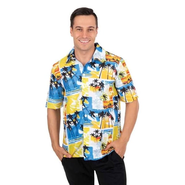 Hawaiiskjorta - PtitClown - Man - Flerfärgad - Vit Hawaiiskjorta - PtitClown - Man - Flerfärgad - Vit
