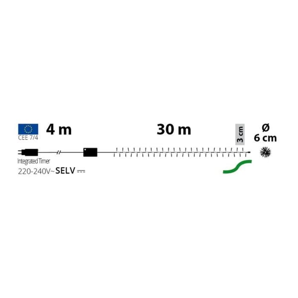 LED-guirlande - LOTTI - Mini BOA - 30m - 1660 LED - Varm og kold hvid - IP44