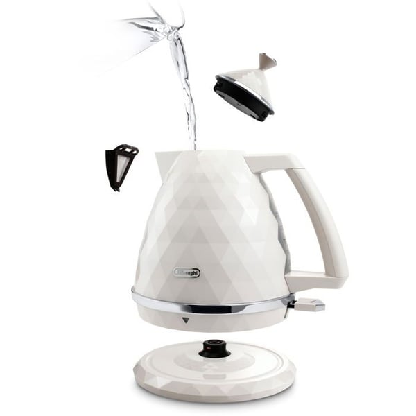 Elkettle - DE'LONGHI - KBJX2001.W - 1,7 L - 2000 W - Silver