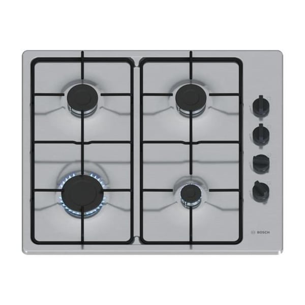 Gaskokplatta - BOSCH - PBP6B5K80 - 60 cm - Elektrisk tändning - Rostfritt stål