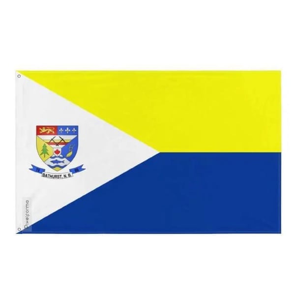 Bathurst-flagga – 90 x 150 cm – Hållbar Polyester – 2 Metallöljett – Inomhus / Utomhus – Pixelforma