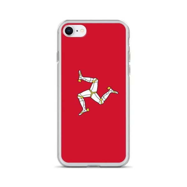 Telefonfodral – Flagga för Isle of Man – Kompatibel med iPhone SE – Mjuk fäll – Hållbar och stötabsorberande - Silikon - Pixelforma