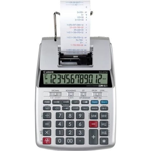 Skrivarräknare - CANON - P23-DTSC - 12 siffror - Stor LCD-skärm - Bärbar i två färger