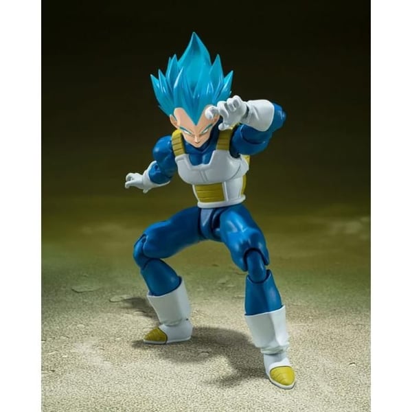 Figur - TAMASHII NATIONS - S.H. Figuarts - Super Saiyan God Vegeta - Mycket rörlig - Tillbehör ingår