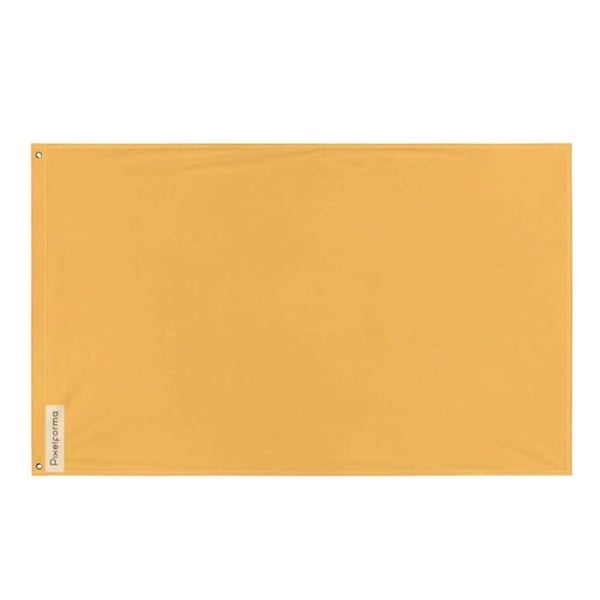 Ljusorange Flagga – 96 x 144 cm – Hållbar Polyester – 2 Metallöglor – Inomhus / Utomhus – Pixelforma