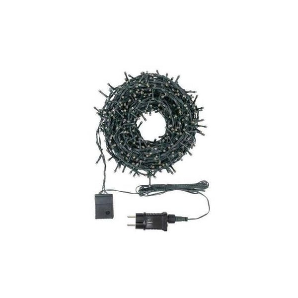 Mini BOA - LOTTI - 30m - 1660 LED lämmin valkoinen - Vihreä kaapeli - Juokseva efekti