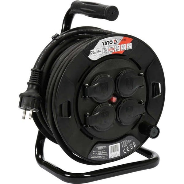 Rullapistoke - YATO - YT-81052 - 20 m - 4 pistorasiaa - IP44