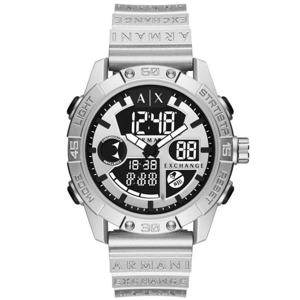 Armani Exchange Watch - Herr - AX2965 - Silver Plast - 46mm - 10 bar