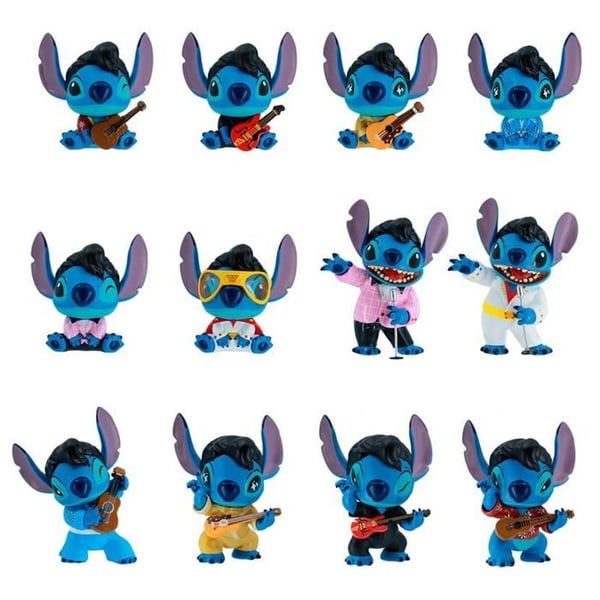 Figur - ENESCO - Stitch Elvis - Mini - PVC - Mysteriös Påse - Flerfärgad