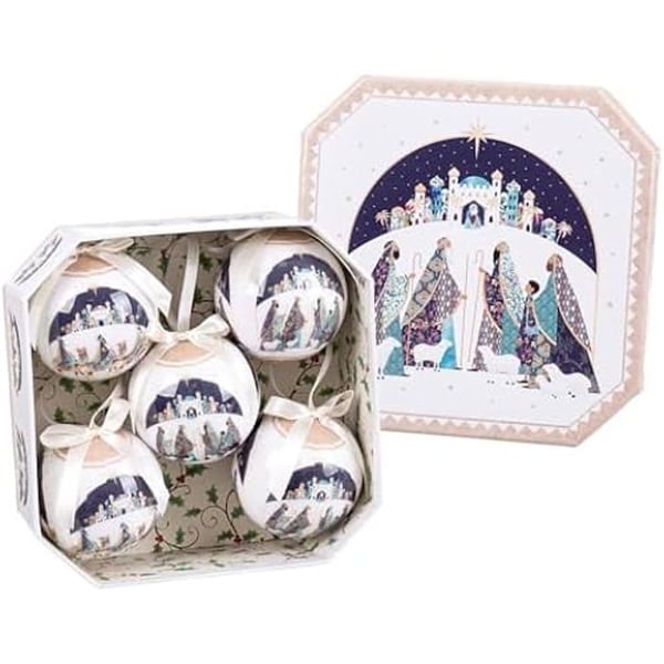 Julgranskulor - LOLAHOME - Set om 6 - Ø 7 cm - Polyfoam - Dekoration De Tre Vise Män - Blandat