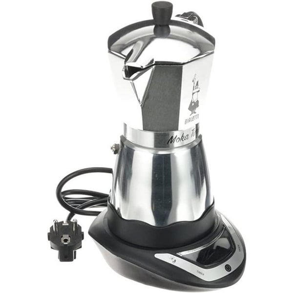 Elkedel italiensk - BIALETTI - MOKA TIMER - 6 kopper - 300 ml - Rustfrit stål