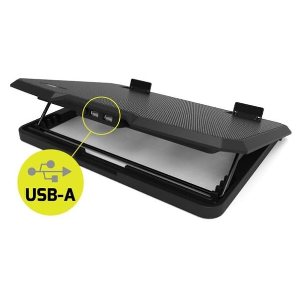 Stöd för bärbar dator - PORT DESIGNS - Notebook Cooler Pro 901099 - Svart - Upp till 17" - 816 g