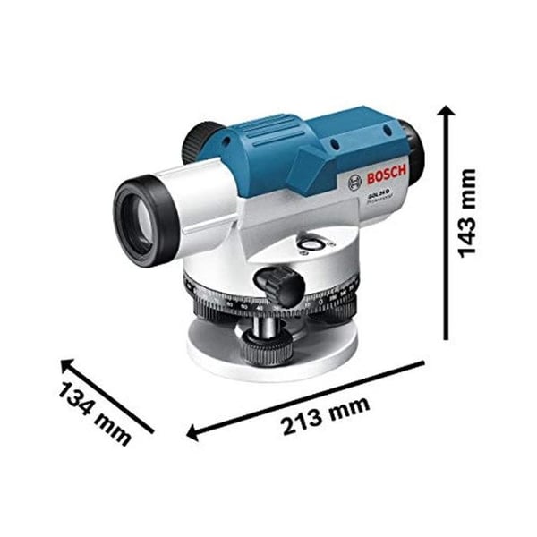 Bosch GOLD 26 D Professional optisk nivå - 26x förstoring - Räckvidd 100m - Box med tillbehör