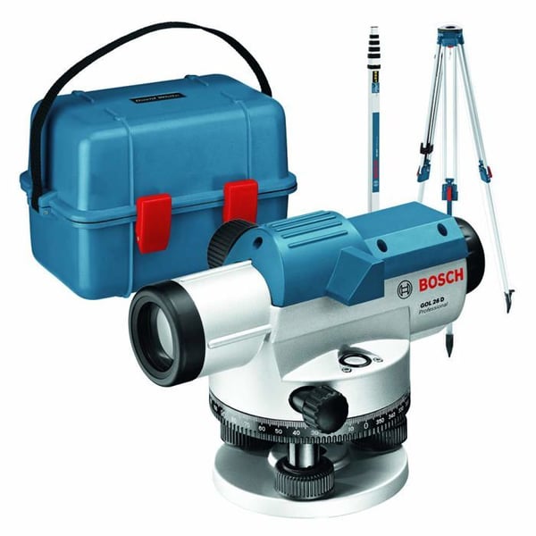 Bosch GOLD 26 D Professional optisk nivå - 26x förstoring - Räckvidd 100m - Box med tillbehör