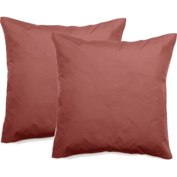 Set med 2 örngott i 100% kammad percale bomull, långfiber, 80 trådar/cm² Vent du sud - Persika - Set med 2 örngott 65 x 6