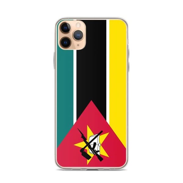 Mobilskal - PIXELFORMA - iPhone 11 Pro Max - Mozambique flagga - Transparent plast - TPU