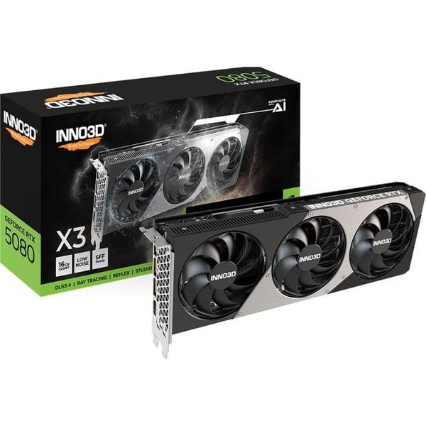 INNO3D - Grafikkort - NVIDIA RTX 5080 X3 - N50803-16D7-176068N - 16Go
