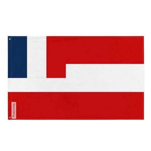 Tahitis flagga under franskt beskydd – 128 x 192 cm – Polyester – Järnöglor – Hållbar