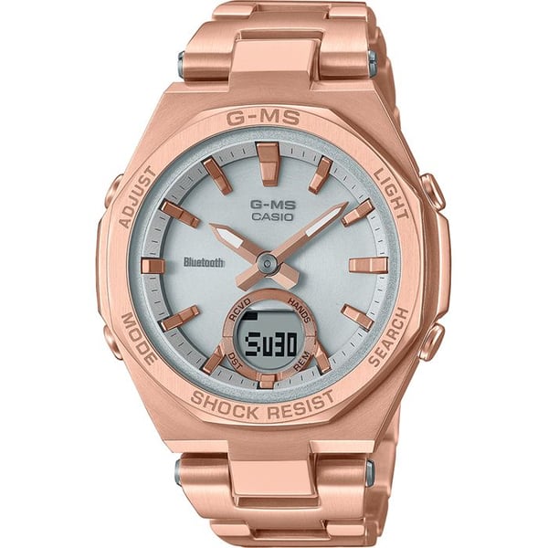 Klocka - Casio - MSG-B100DG-4AER - Kvarts - Analog - Rostfritt stål Ip-rosé