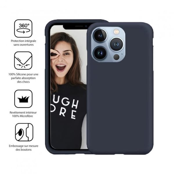 Fodral till Apple iPhone 13 Pro Premium Silikon Microfiber Jaym Blue