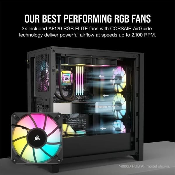 PC-chassi - CORSAIR - FRAME 5000D RS ARGB Airflow - Mid-Tower - Svart - CC-9011309-WW