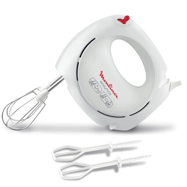 Moulinex, elektrisk visp EASYMAX, 200 W, 2 uppsättningar vispar Vit ABM11A30