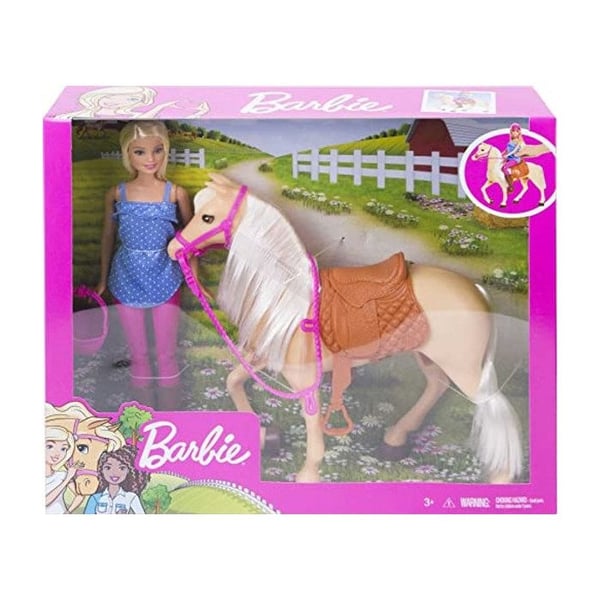 Barbie - Barbie og hendes hest - Fashion Doll Box - 3 år og derover FXH13