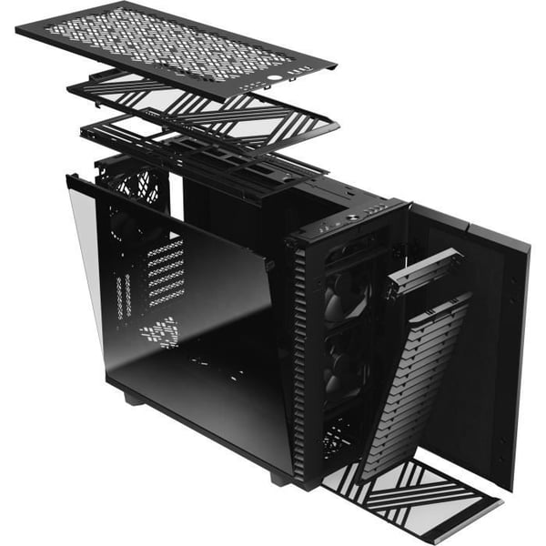 FRACTAL DESIGN PC-kotelo Define 7 - Musta - Karkaistu lasi - ATX-muoto (FD-C-DEF7A-03)