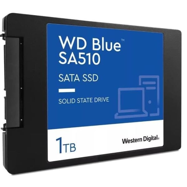 WESTERN DIGITAL SA510 harddisk - SATA SSD - 1TB intern - 2,5" format - Blå