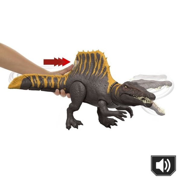 Jurassic World - Spinosaurus med bevægelige dele - 2 angrebsbevægelser - JGB56