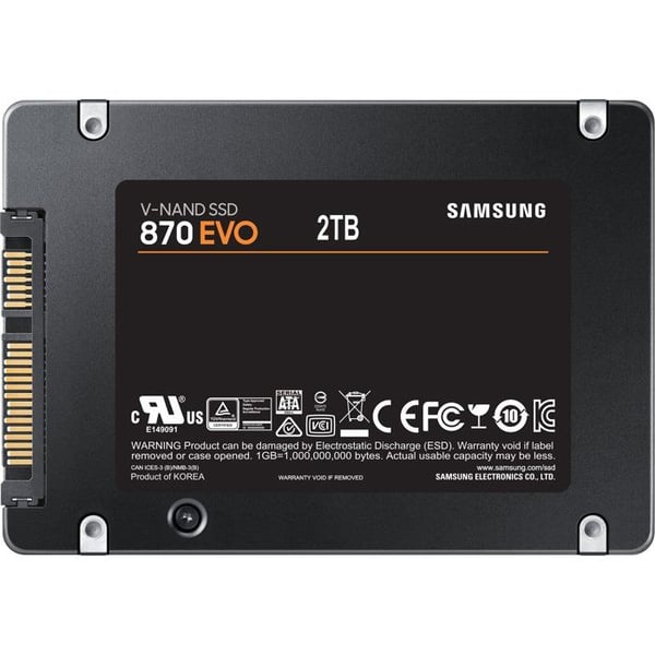 SAMSUNG - 870 EVO - Intern SSD - 2 To - SATA - Läshastighet upp till 560 Mo/s