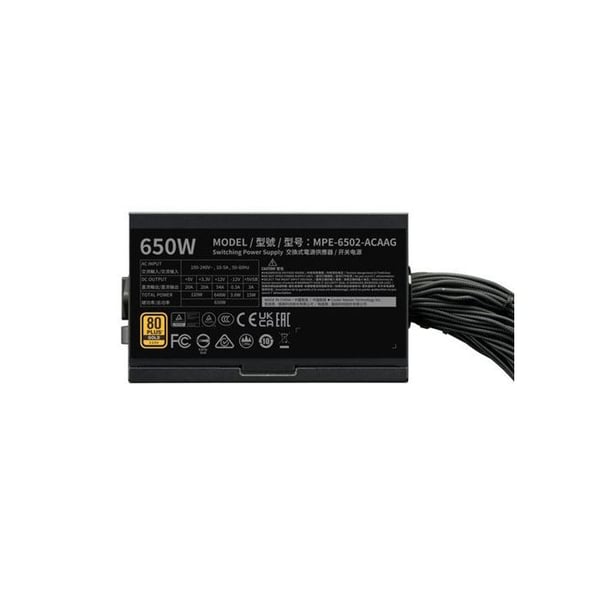 Strömförsörjning PC - COOLER MASTER - MPE-6502-ACAAG-3BEU - MWE Gold 650 V3 Icke-modulär - ATX 3.1 - 80+ GOLD - 650 W