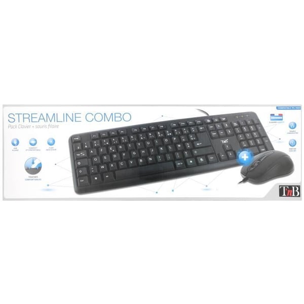 T'nB Streamline trådbundet tangentbord + mus