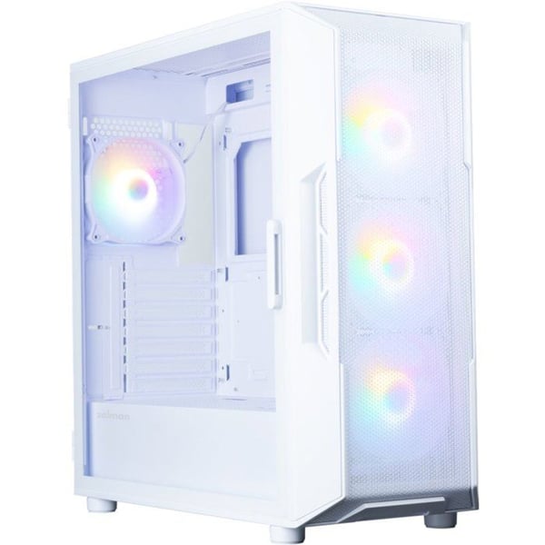 PC-chassi utan strömförsörjning - ZALMAN i3 NEO V2 - I3NEOV2FRGBWH - Mellanstor tur - ATX-format - Vit