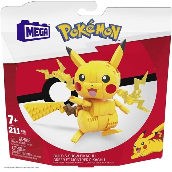 Mega Construx - Pokemon Pikachu att bygga - Bygga klossar - från 7 år och uppåt GMD31