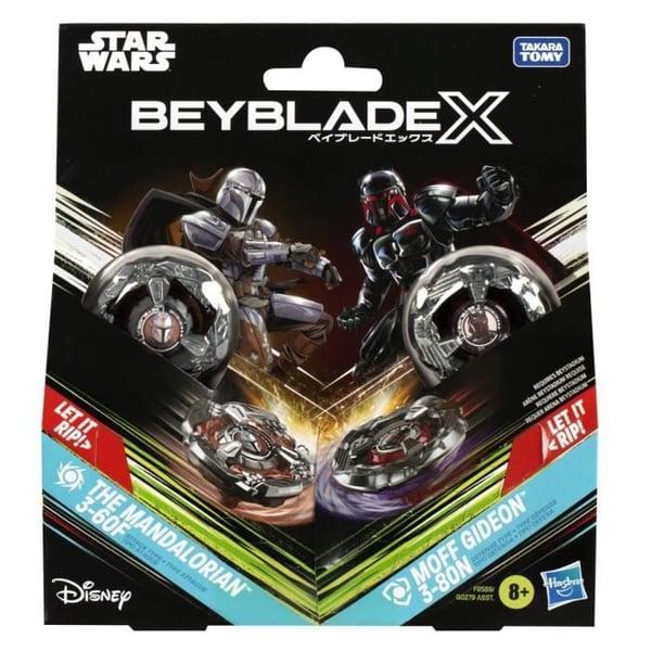 Beyblade X Multipack Toupie The Mandalorian 3-60F vs. Moff Gideon 3-80N, Star Wars, Från 8 år