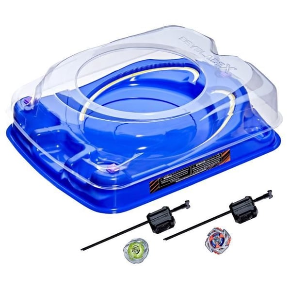 Beyblade X kampesæt med nedstigning chock arena Beystadium, 2 toppe og 2 launcher, fra 8 år. Beyblade X kampesæt med nedstigning chock arena Beystadium, 2 toppe og 2 launcher, fra 8 år.