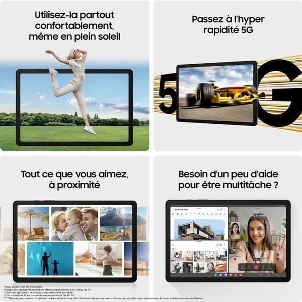 Samsung Galaxy TAB A9+ 64GB 5G pekskärmsplatta Antracitgrå