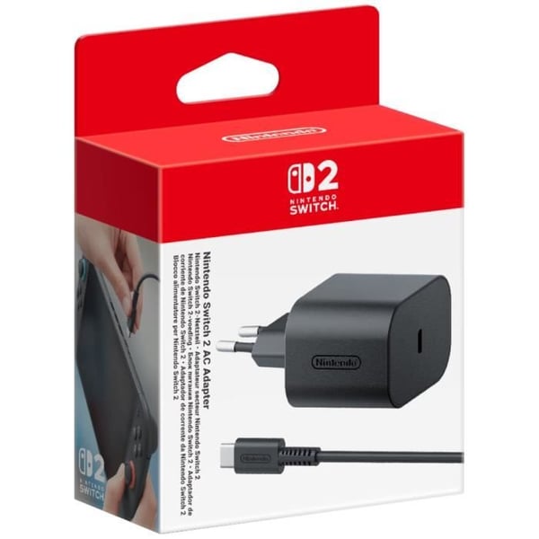 Nätadapter för Nintendo Switch och Nintendo Switch 2