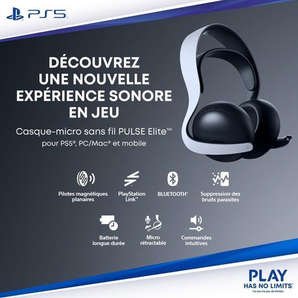 Trådløst PS5 headset - PULSE Elite