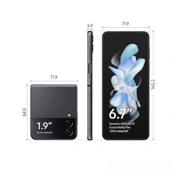 SAMSUNG Galaxy Z Flip4 256GB 5G grafit - Begagnad - Utmärkt skick
