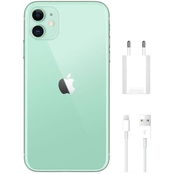 APPLE iPhone 11 - 64 Go - Grön (2019) - NYTT BATTERI - Återfurbished - Utmärkt skick