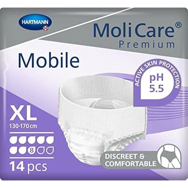 Inkontinensskydd - MOLICARE - MoliCare® Premium Mobile - Absorption 8/10 - Storlek XL - 14 stycken