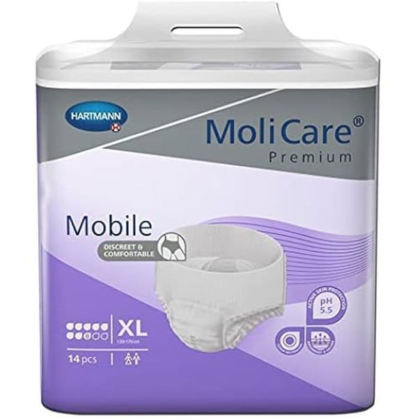 Inkontinensskydd - MOLICARE - MoliCare® Premium Mobile - Absorption 8/10 - Storlek XL - 14 stycken