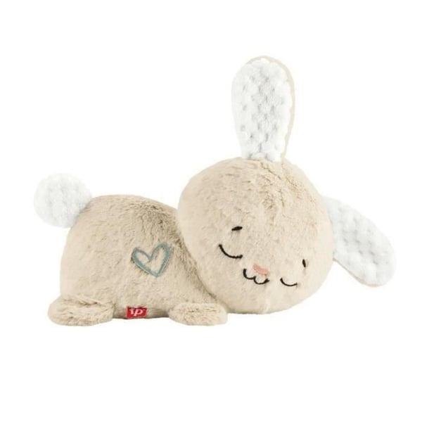 Fisher-Price-My Cuddly Rabbit - Nattlampa plysch - Leksak för tidig inlärning - HXG97