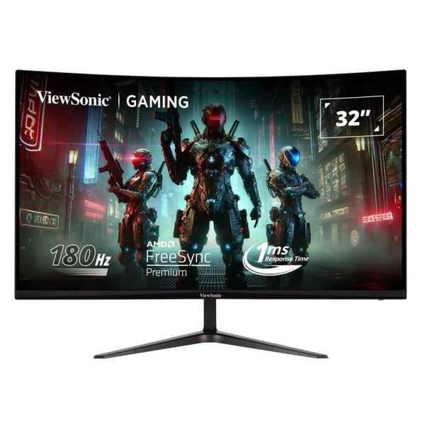 Kurvad PC Gamer Skärm - VIEWSONIC - 32" - FHD - 180Hz - VA-panel - 1ms - VX3218-PC-MHD