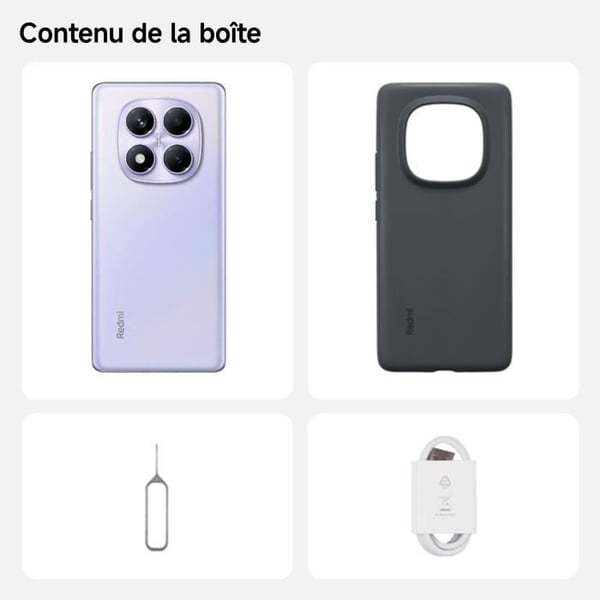 Xiaomi Redmi Note 14 Pro 4G Smartphone med 8 GB + 256 GB - Lila - EU-version