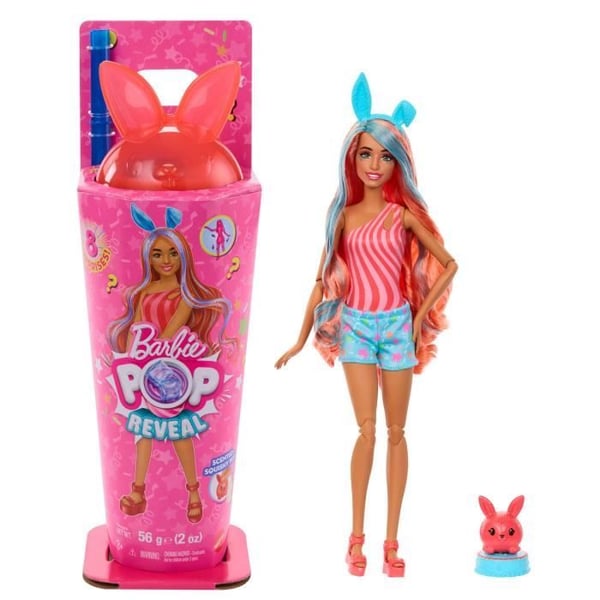 Barbie-Pop Reveal-Docka Kanin och Tillbehör Serie Shakes - 3 år+- JCN87