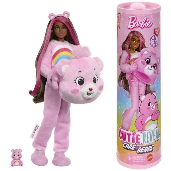 Poupée Barbie Cutie Reveal Bisounours Toucâlin Rosa - 3 år+- JCN95