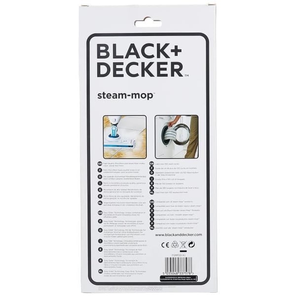 2 mikrofiberpuder BLACK+DECKER - FSMP20-XJ - Til dampmopper - Rektangulære